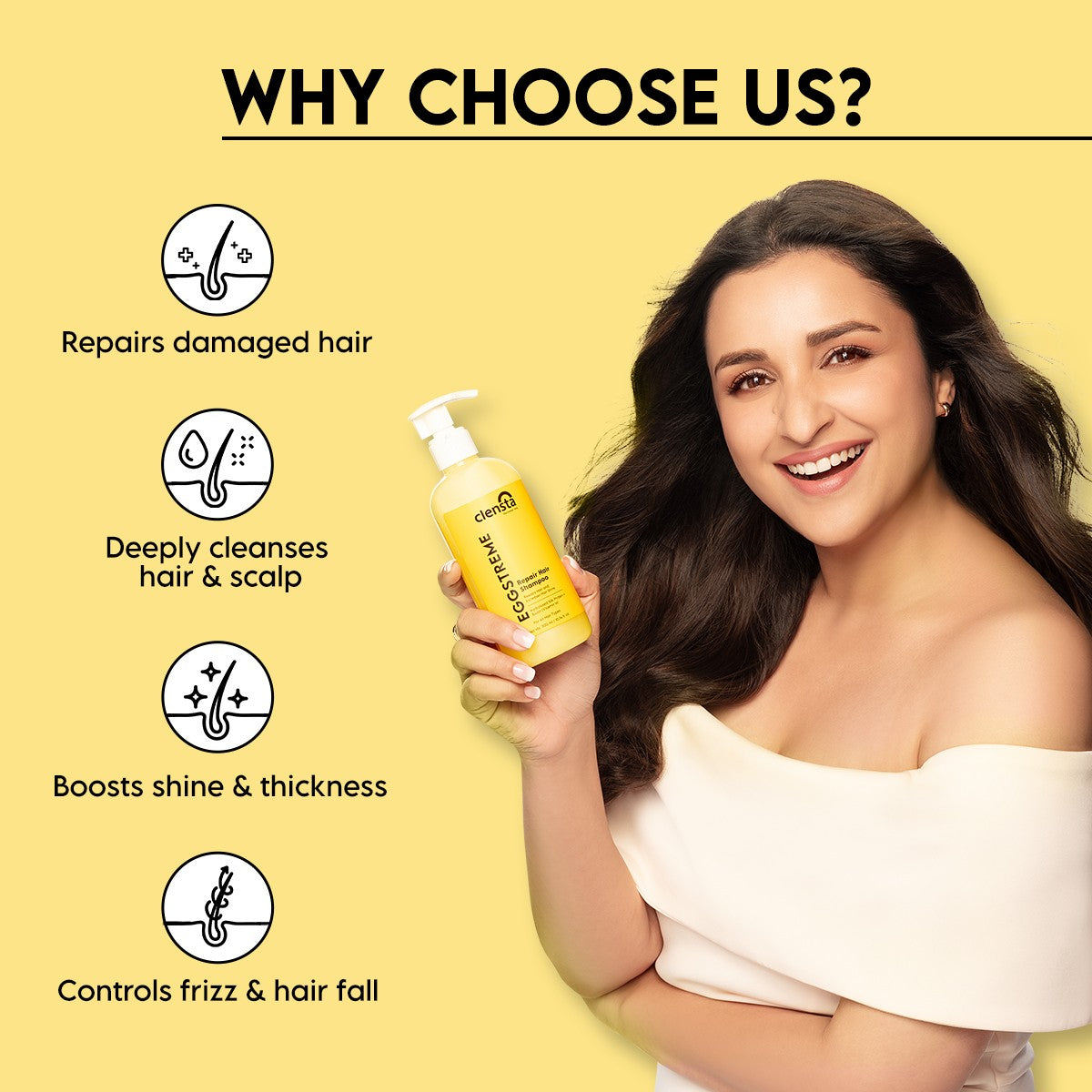 Clensta Eggstreme Repair Hair Conditioner 200 ml, Deep Moisturising Conditioner For Repairing Damaged Hair Strands,Deep Conditions Damaged Hair for Men & Women