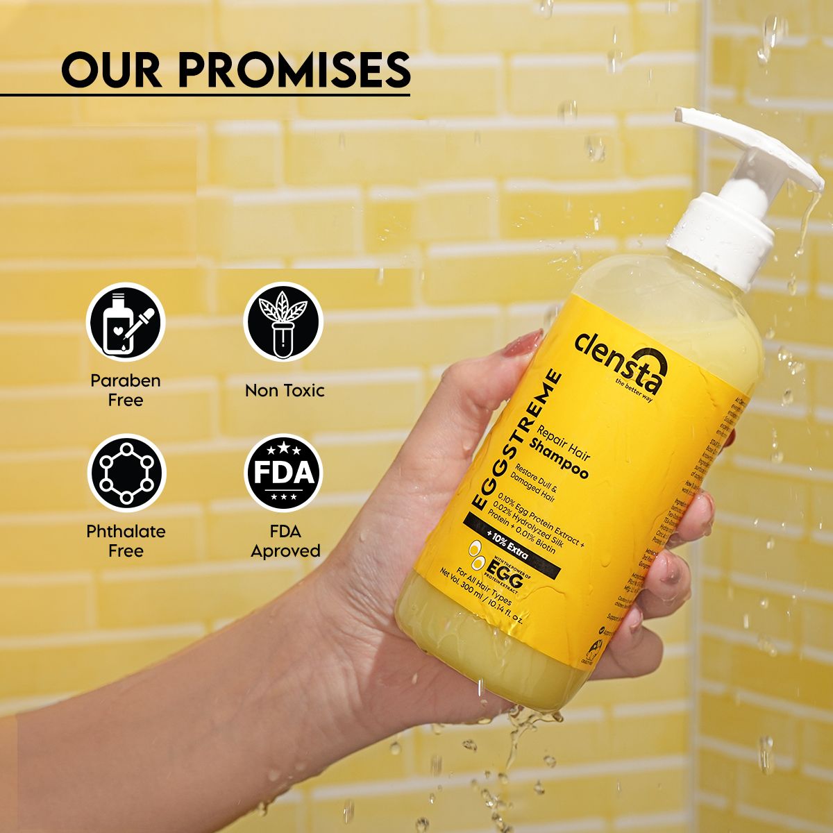 Clensta Eggstreme Repair Hair Conditioner 200 ml, Deep Moisturising Conditioner For Repairing Damaged Hair Strands,Deep Conditions Damaged Hair for Men & Women