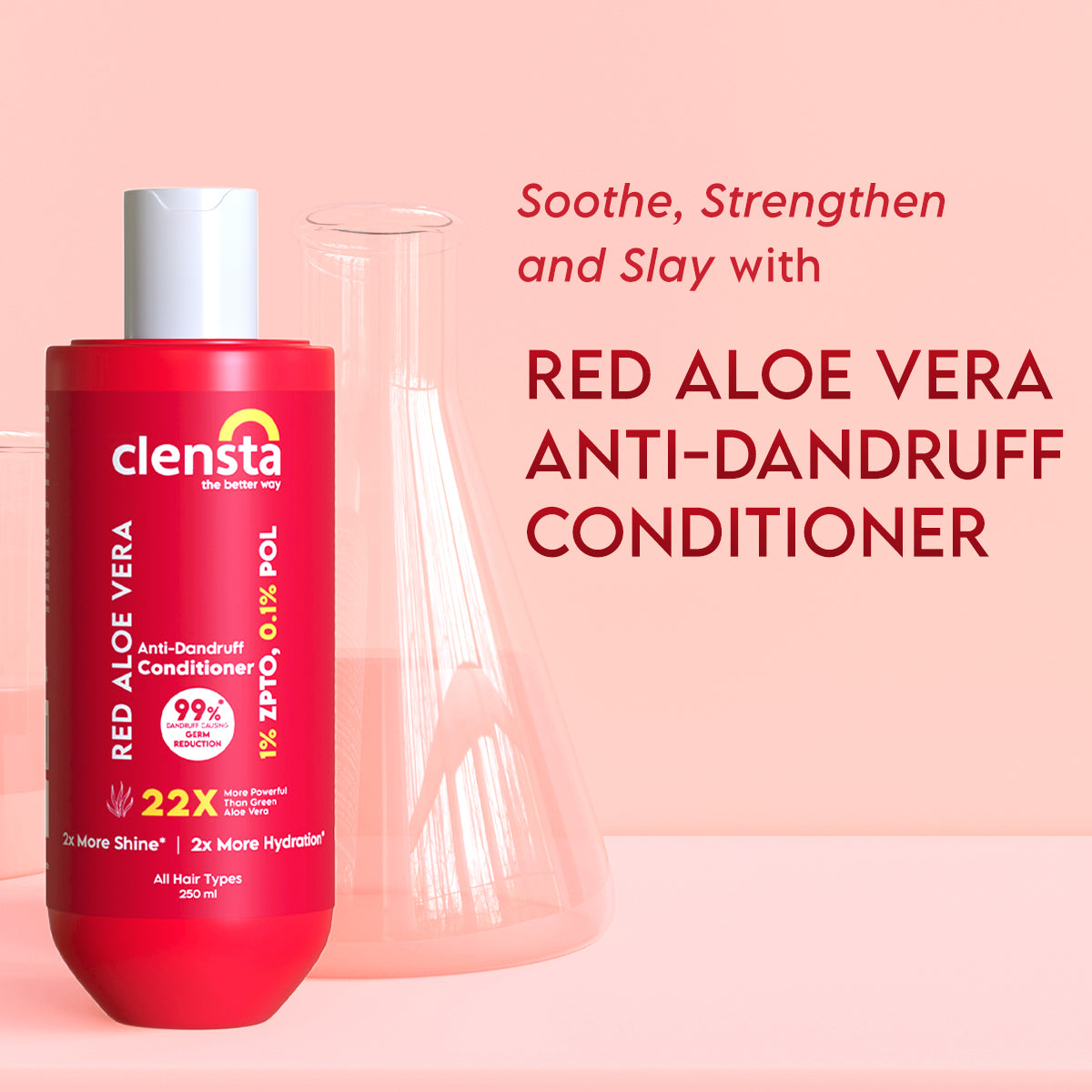Clensta Red Aloe Vera Anti-Dandruff Conditioner (250 Ml)