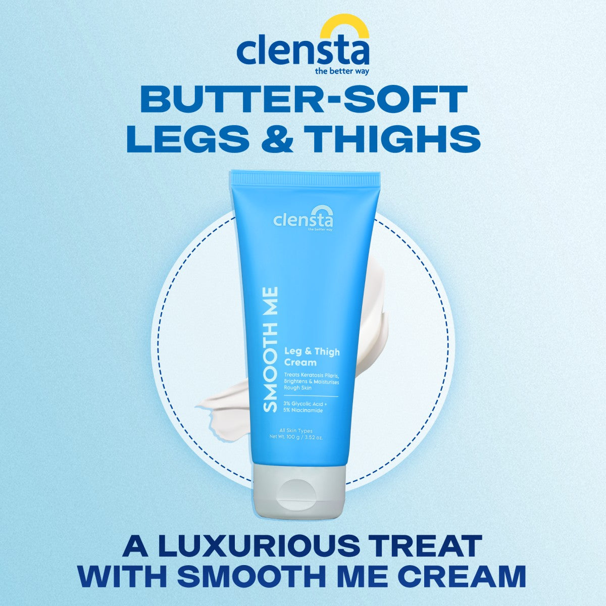 Clensta Smooth Me Legs And Thigh Cream (100 Ml)