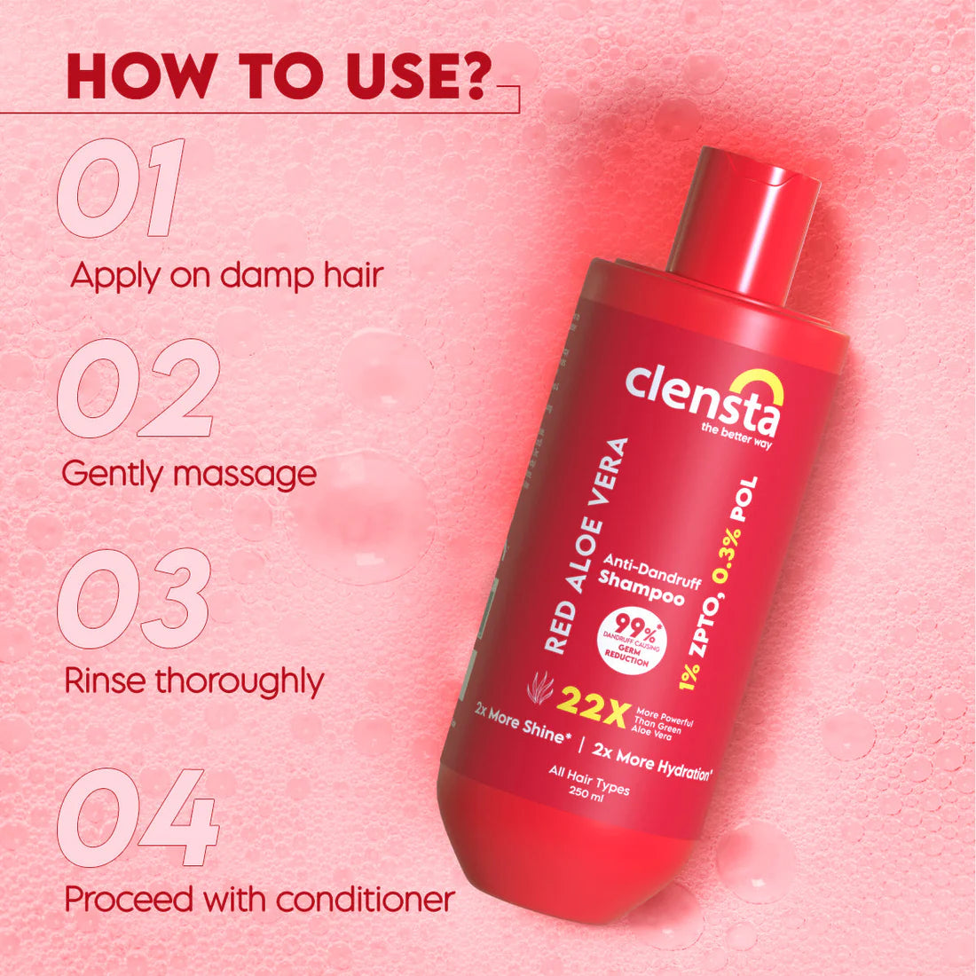 Aroma Magic Anti Dandruff Serum 30 ml + Clensta Red Aloe Vera Anti-Dandruff Shampoo (250 Ml)