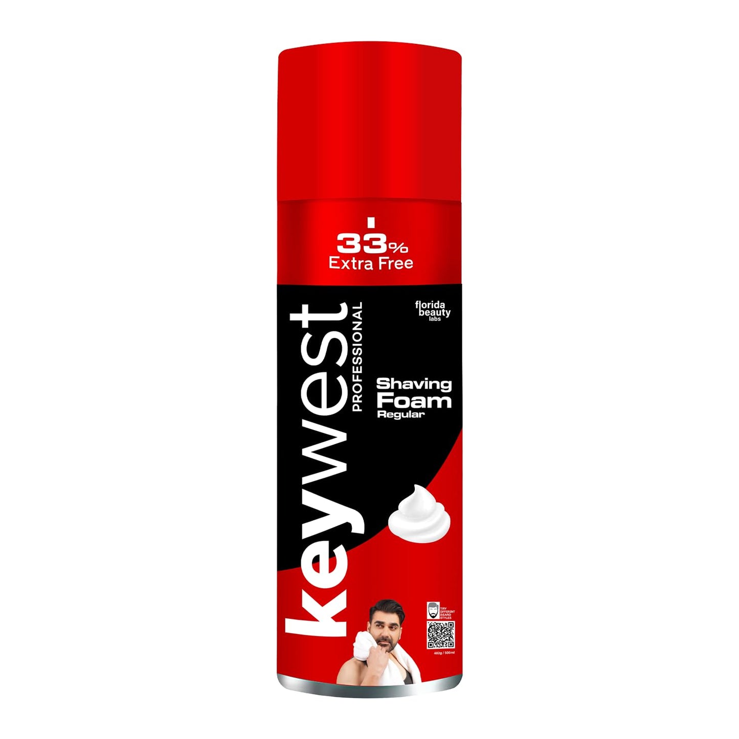 Keywest Regular Pre Shaving Foam for Men 482gm (33% Extra Free)