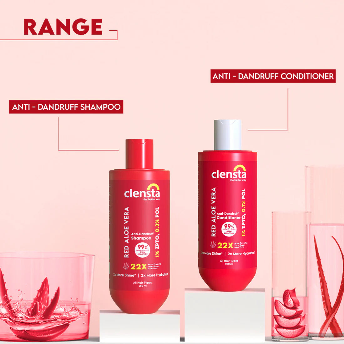 Aroma Magic Anti Dandruff Serum 30 ml + Clensta Red Aloe Vera Anti-Dandruff Shampoo (250 Ml)