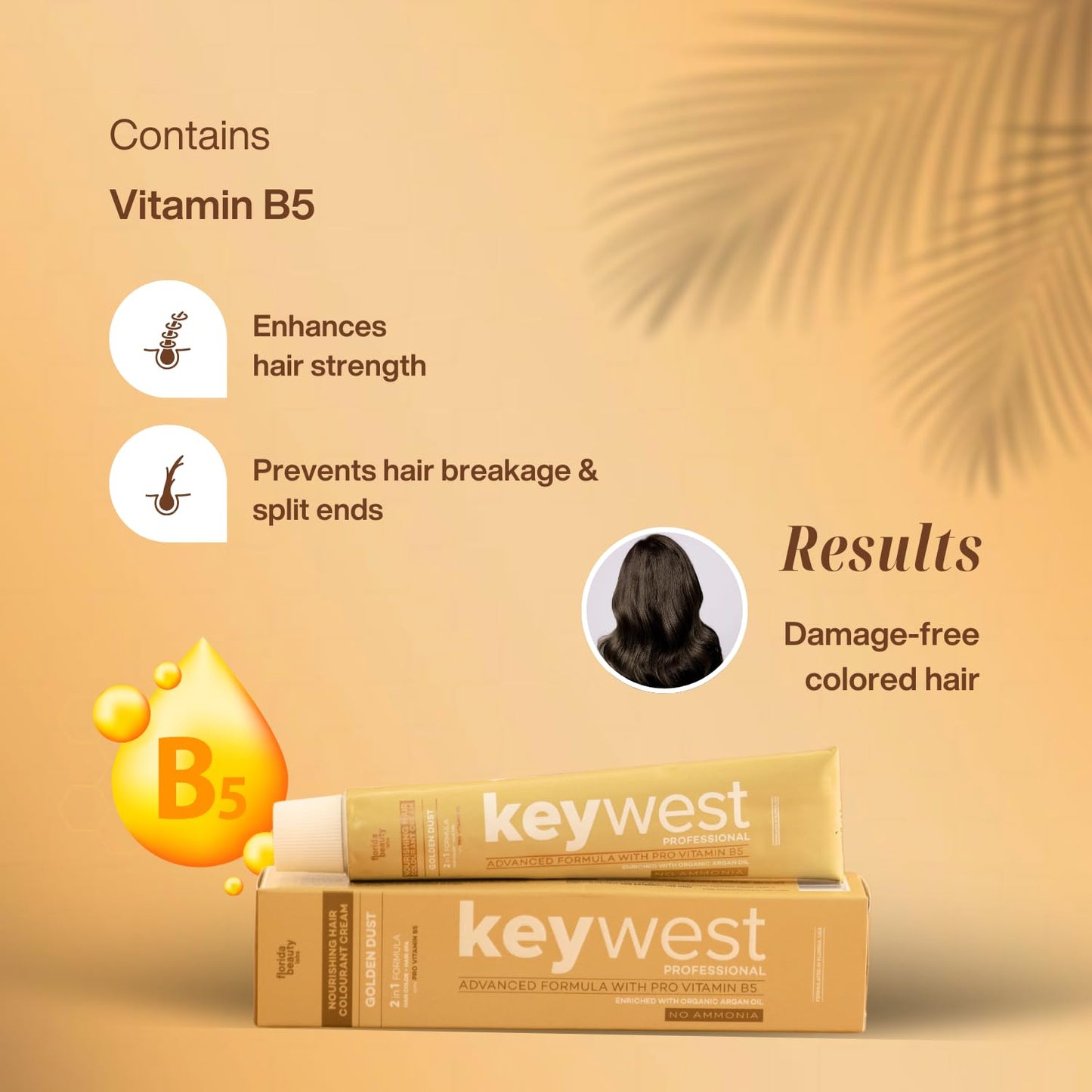 Keywest Professional Golden Dust Hair Color Tube - 80gm (Ammonia free).