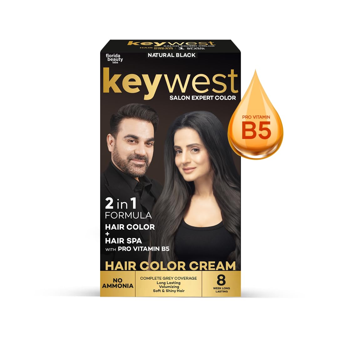Keywest Salon Expert Hair Color Cream Natural Black 65ml