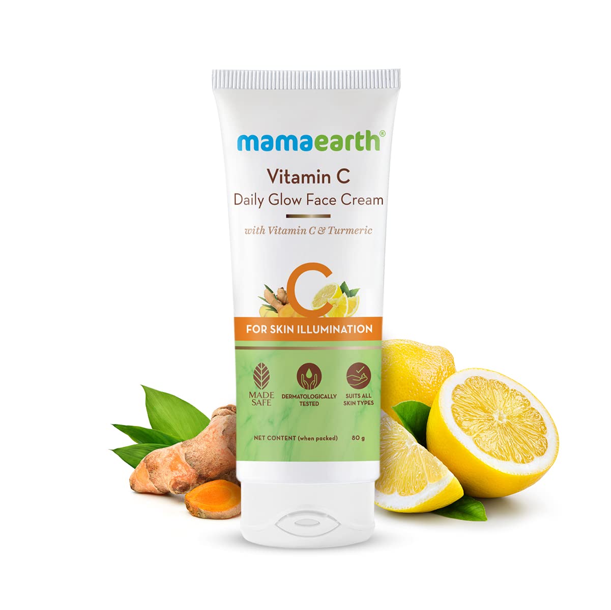 Mamaearth Vitamin C Daily Glow Face Cream 80g + Clensta Red Aloe Vera Hydrating & Nourishing Body Lotion (400 Ml) | COMBO
