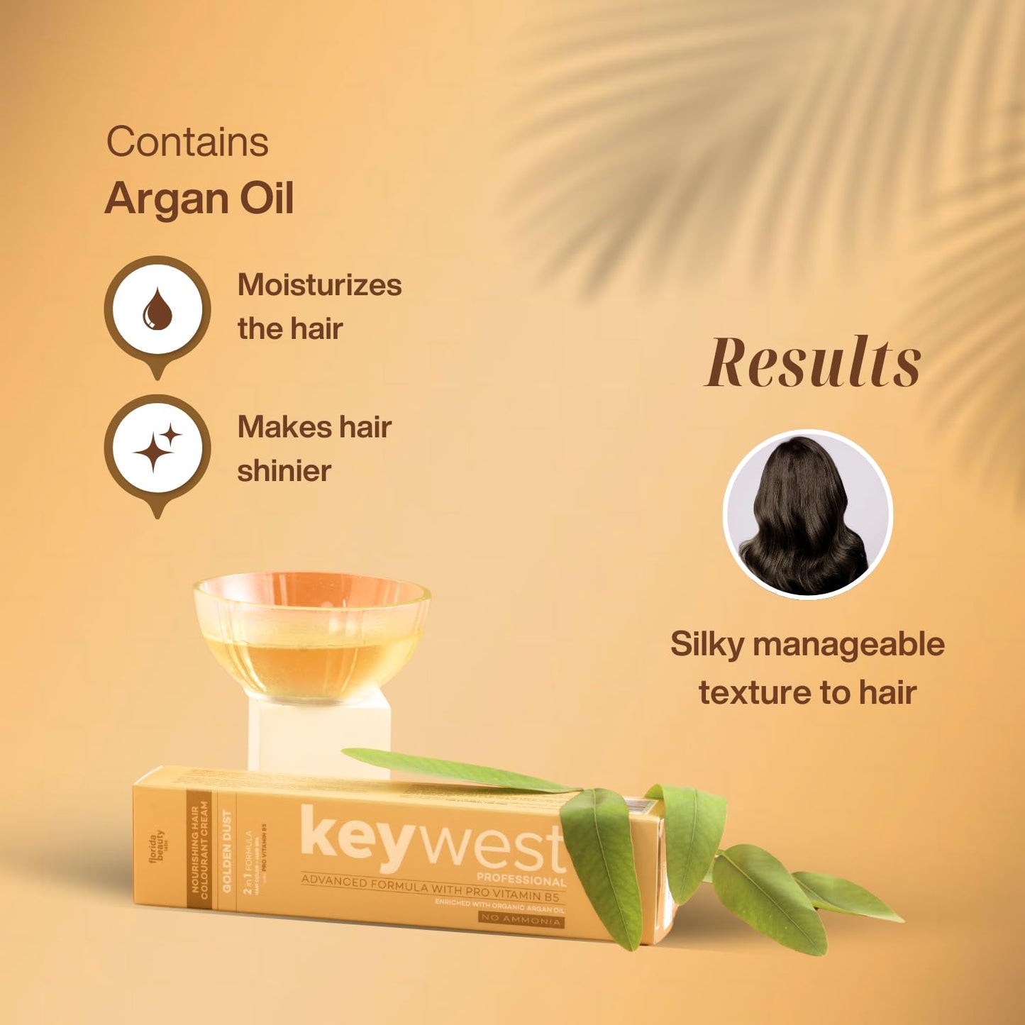 Keywest Professional Golden Dust Hair Color Tube - 80gm (Ammonia free).