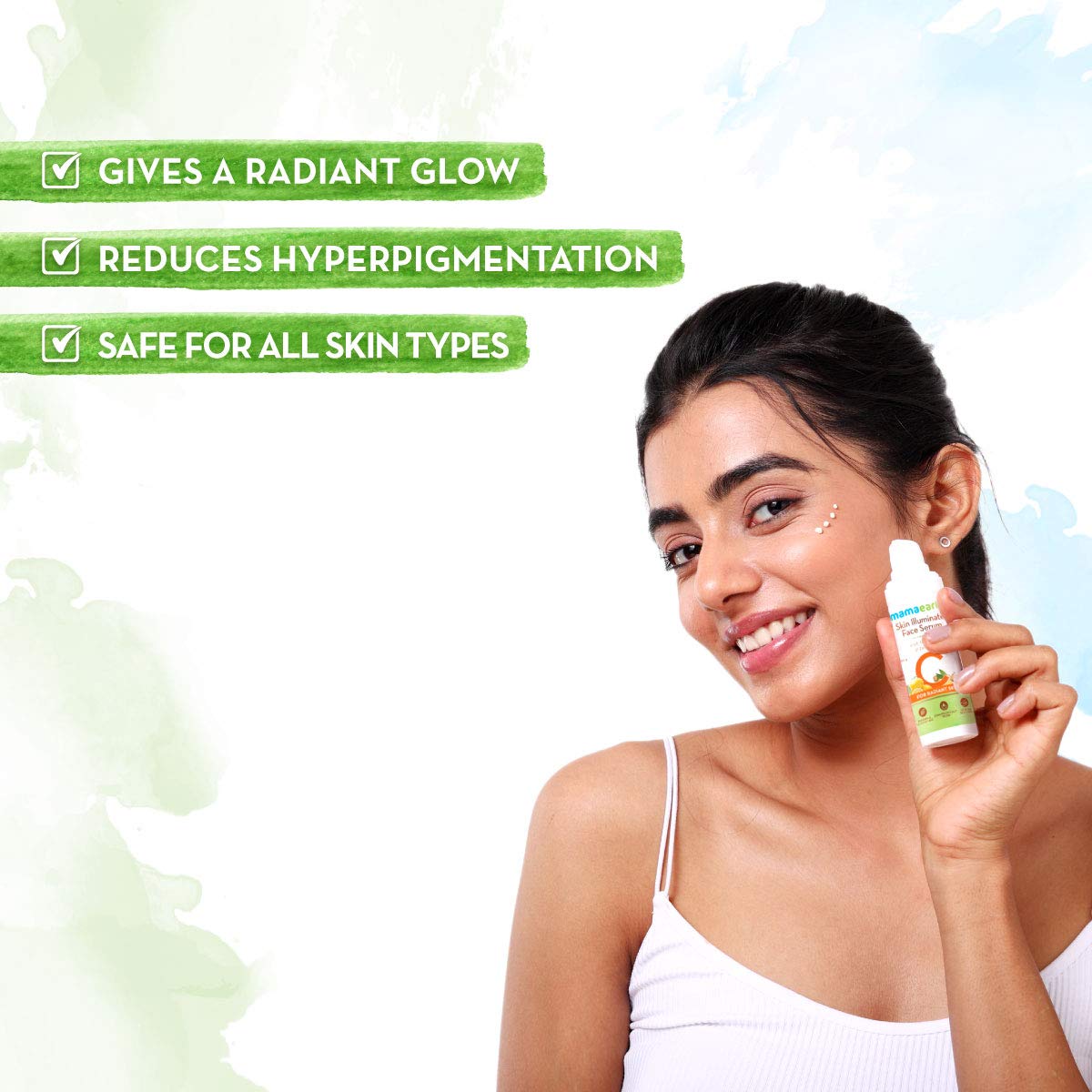 Mamaearth Skin Illuminate Vitamin C Face Serum 30g + Clensta Red Aloe Vera Under Eye Cream (15 Gm) | COMBO.