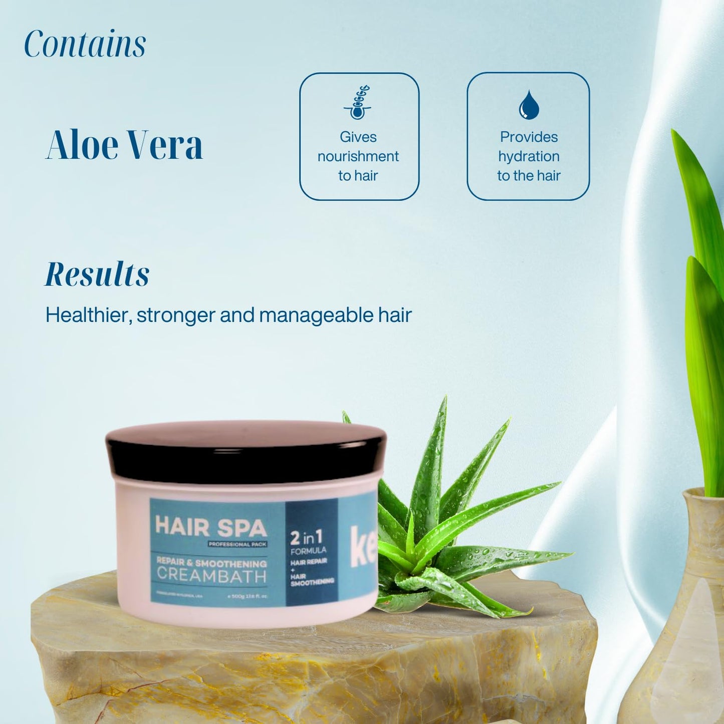 Keywest Professional Hair SPA Cream - 500gm |  Hair Repair + Hair Smoothening Creambath.
