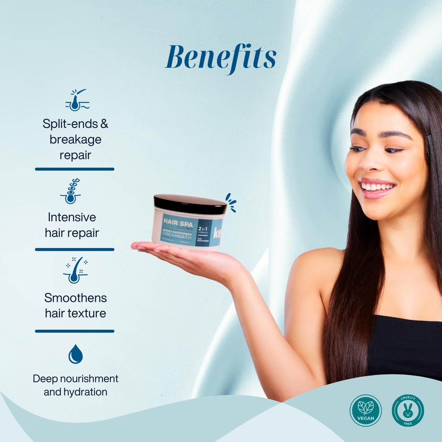 Keywest Professional Hair SPA Cream - 500gm |  Hair Repair + Hair Smoothening Creambath.