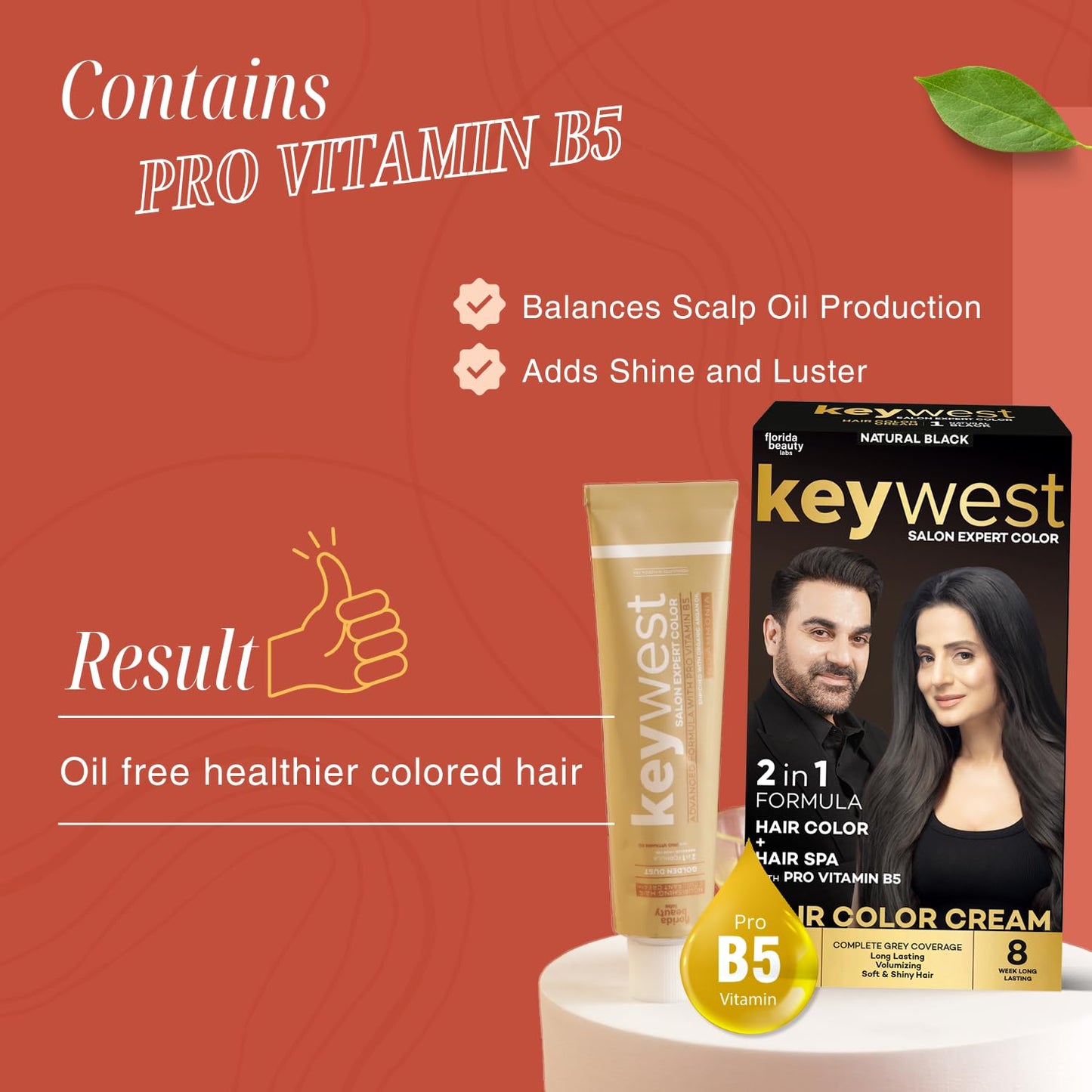 Keywest Salon Expert Hair Color Cream Natural Black 65ml