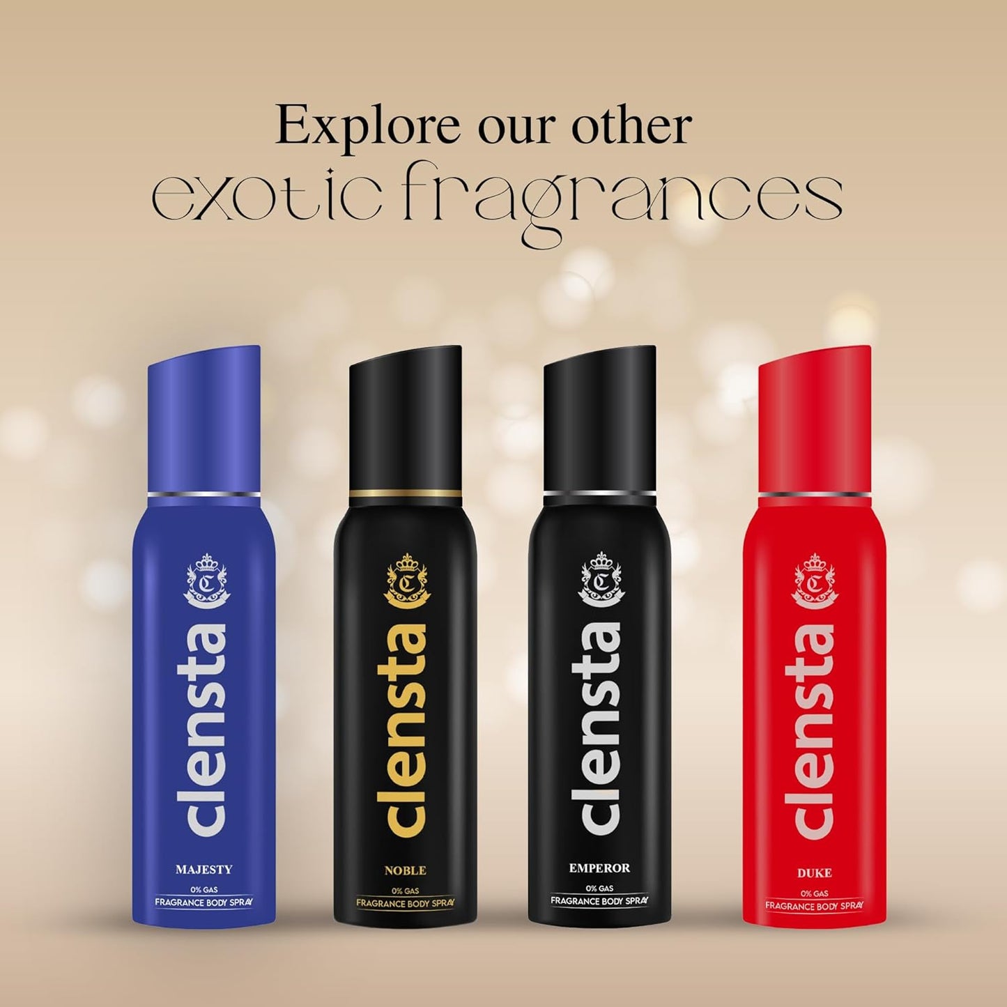 Clensta Noble 0% No Gas Deodorant for Men 150ml Body Spray Long Lasting | No Gas Deo for Men