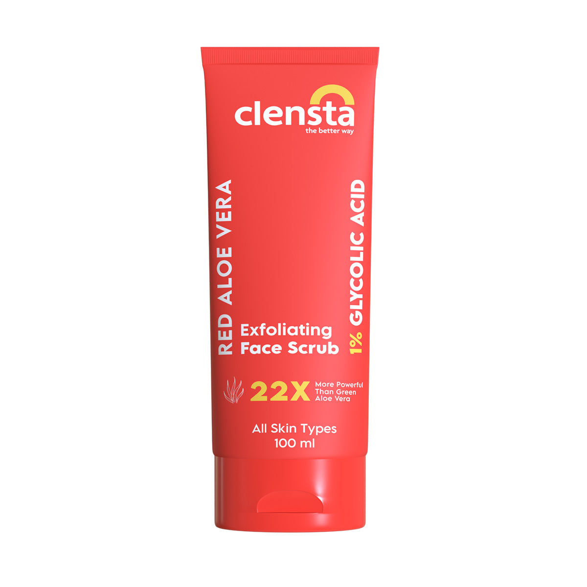Clensta Red Aloe Vera Exfoliating Face Scrub (100 Gm)
