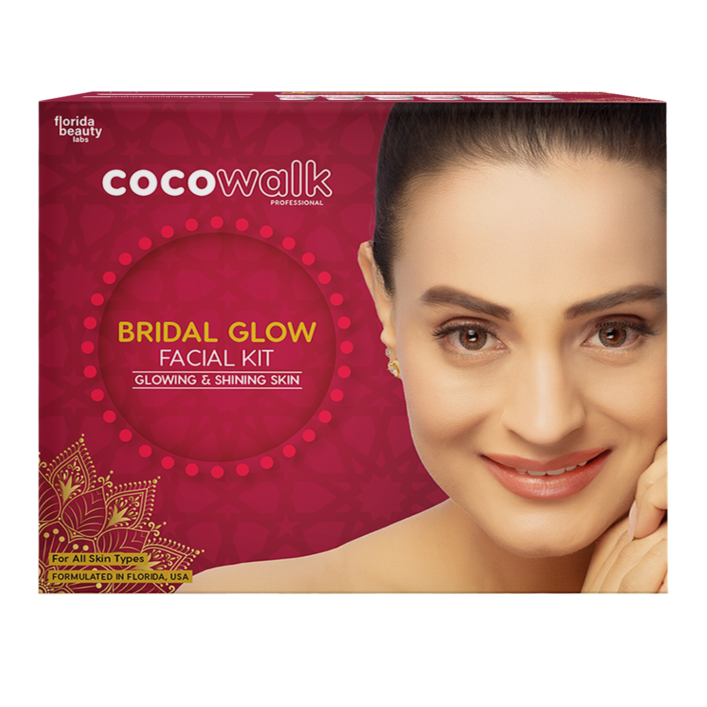 Cocowalk Bridal Facial Kit 80g | 8 Steps | Brightening & Repair | Almond Oil & Cherry Extract.