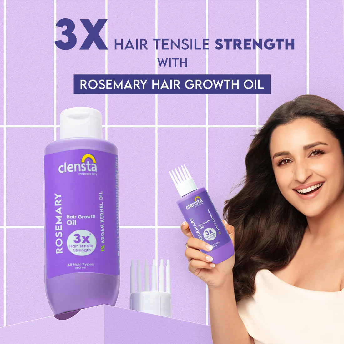 Mamaearth Rosemary Hair Growth Oil with Rosemary & Methi Dana for Promoting Hair Growth - 150 ml + Clensta Rosemary Hair Growth Oil (150 Ml) | COMBO |