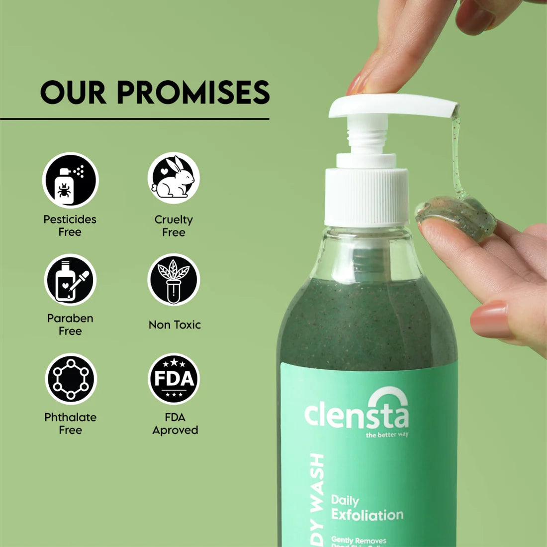 Mamaearth Vitamin C Oil-Free Moisturizer 80 g + Clensta Body Wash Exfoliate (275 Ml) | COMBO.