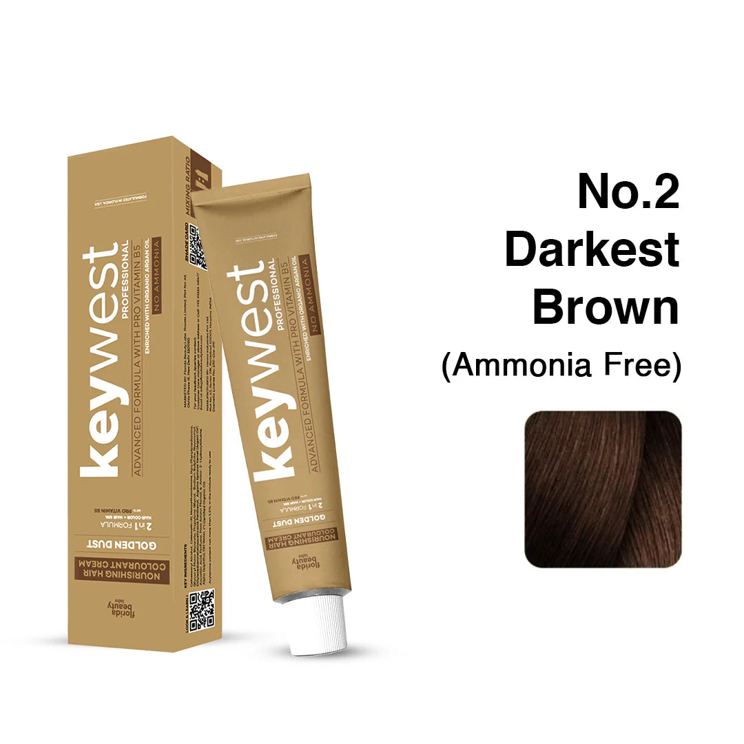 Keywest Professional Golden Dust Hair Color Tube - 80gm (Ammonia free).