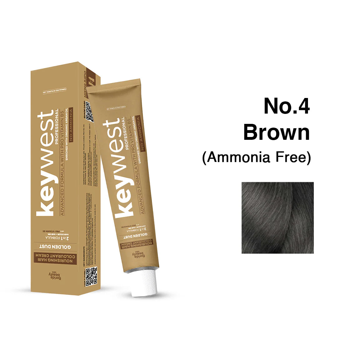 Keywest Professional Golden Dust Hair Color Tube - 80gm (Ammonia free).