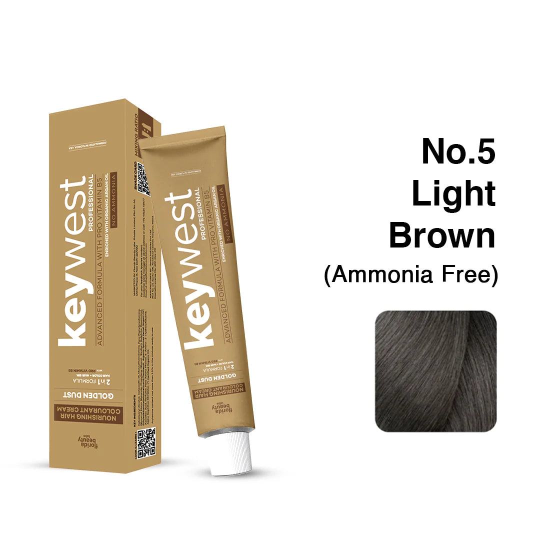 Keywest Professional Golden Dust Hair Color Tube - 80gm (Ammonia free).