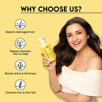 Mamaearth Rice Water Shampoo 250ml + Clensta Eggstreme Repair Hair Conditioner 200 ml | COMBO.