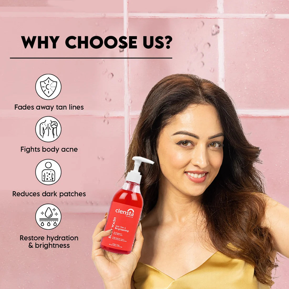 Mamaearth Vitamin C Oil-Free Moisturizer 80 g + Clensta Body Wash Anti Tan (275 Ml) | COMBO.