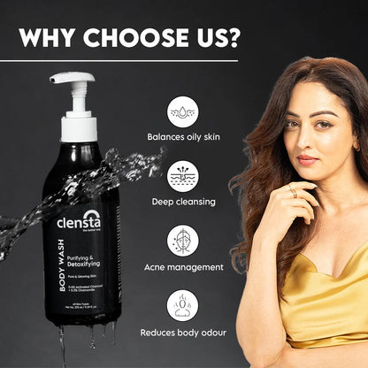 Mamaearth Vitamin C Oil-Free Moisturizer 80 g + Clensta Body Wash Purifying (275 Ml) | COMBO.