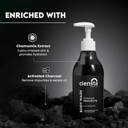 Mamaearth Vitamin C Oil-Free Moisturizer 80 g + Clensta Body Wash Purifying (275 Ml) | COMBO.