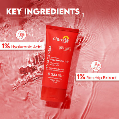 Mamaearth Ubtan Natural Face Wash 100 ml + Clensta Red Aloe Vera Hydrating Face Moisturizer (80 Ml) | COMBO