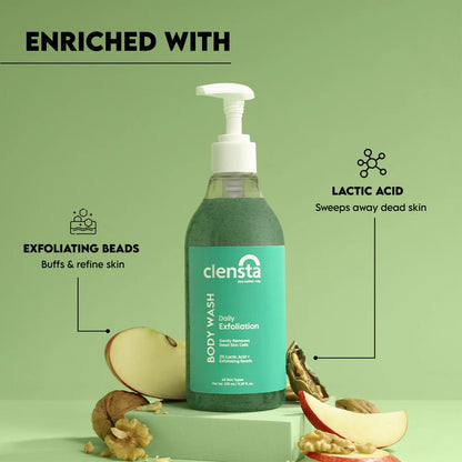 Mamaearth Vitamin C Oil-Free Moisturizer 80 g + Clensta Body Wash Exfoliate (275 Ml) | COMBO.