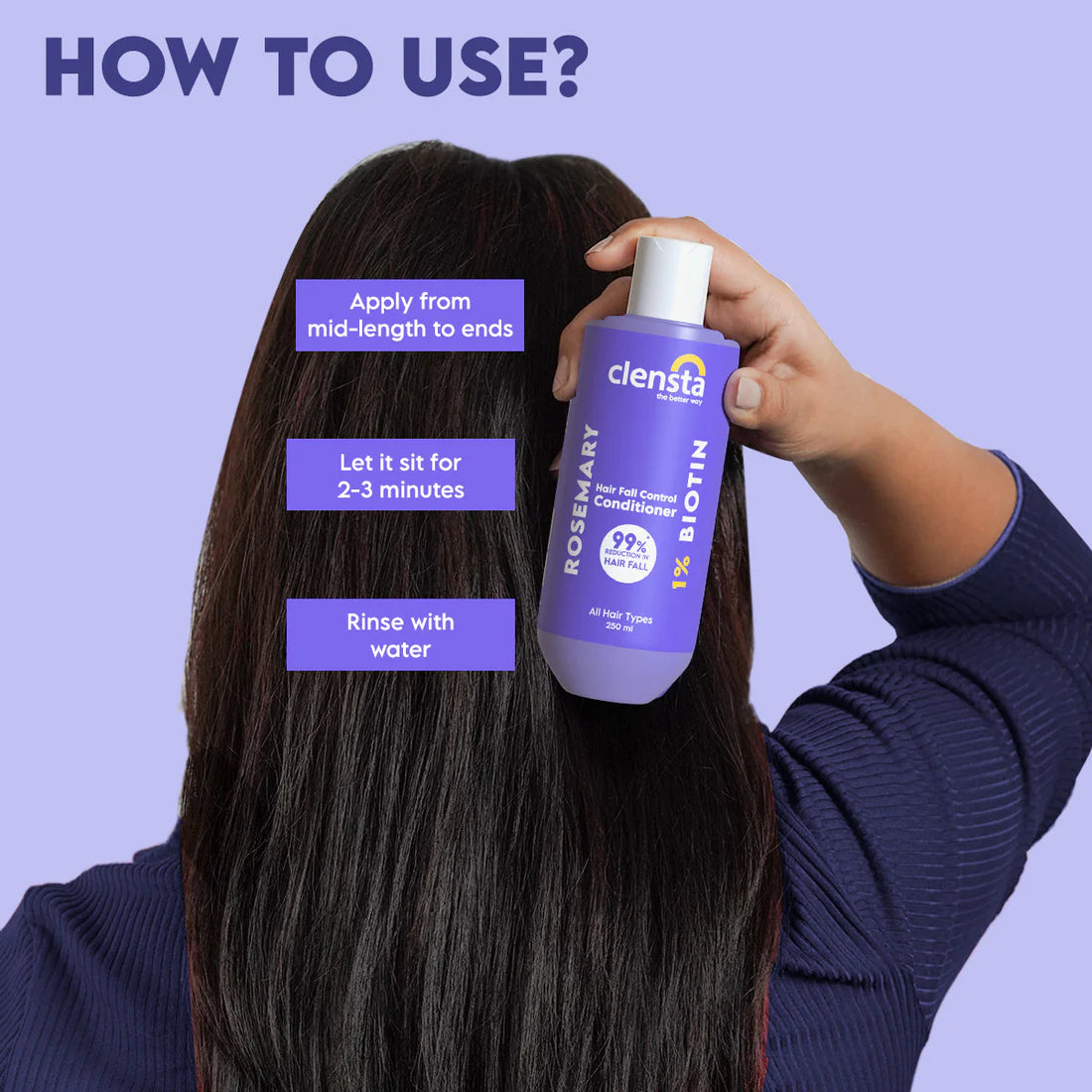 Mamaearth Rosemary Anti Hair Fall Conditioner With Rosemary & Methi Dana For Hair Loss & Breakage - 250 Ml + Clensta Rosemary Hair Fall Control Conditioner (250 Ml) | COMBO |