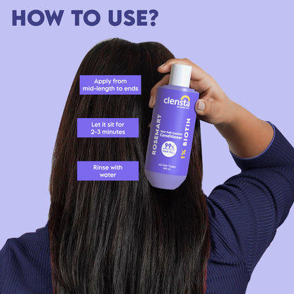 Mamaearth Rosemary Anti Hair Fall Conditioner With Rosemary & Methi Dana For Hair Loss & Breakage - 250 Ml + Clensta Rosemary Hair Fall Control Conditioner (250 Ml) | COMBO |