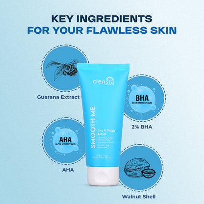 Clensta Smooth Me Legs And Thigh Scrub (100 Ml)