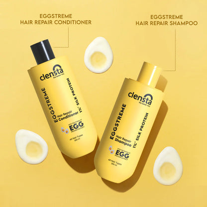Mamaearth Rice Water Shampoo 250ml + Clensta Eggstreme Repair Hair Conditioner (250 Ml) | COMBO.