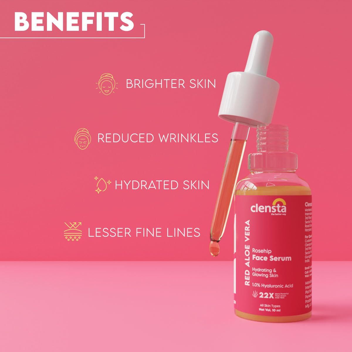 Mamaearth Ultra Light Indian Sunscreen SPF 50+++ with Carrot Seed & Turmeric 50g + Clensta Red Aloe Vera Rosehip Oil & 1% Hyaluronic Acid Face Serum For Hydrating & Glowing Skin 10ml | COMBO