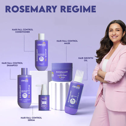Mamaearth Rosemary Anti Hair Fall Conditioner With Rosemary & Methi Dana For Hair Loss & Breakage - 250 Ml + Clensta Rosemary Hair Fall Control Conditioner (250 Ml) | COMBO |