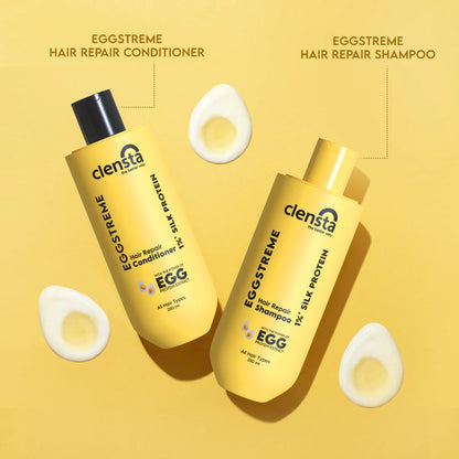 Mamaearth Onion Conditioner for Hair Growth & Hair Fall Control with Coconut Oil 250ml + Clensta Eggstreme Repair Hair Shampoo (250 Ml) | COMBO.