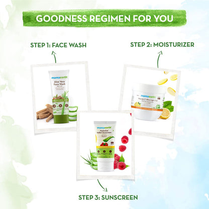 Mamaearth Aloe Vera Face Wash 100ml + Clensta Red Aloe Vera Exfoliating Face Scrub (100 Gm) | COMBO.