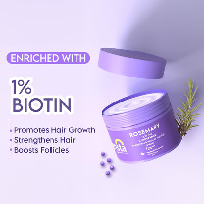 Mamaearth Ubtan Face Serum 30ml + Clensta Rosemary Hair Fall Control Mask 200gm | COMBO.