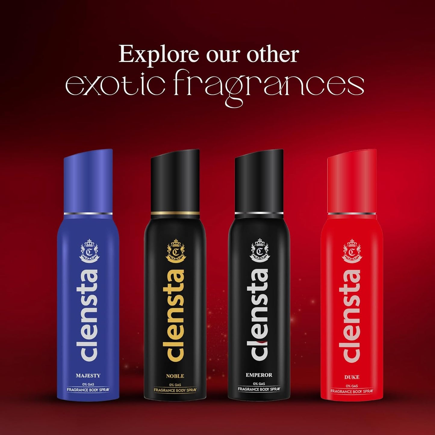 Clensta Duke 0% No Gas Deodorant for Men 150ml Body Spray Long Lasting | No Gas Deo for Men