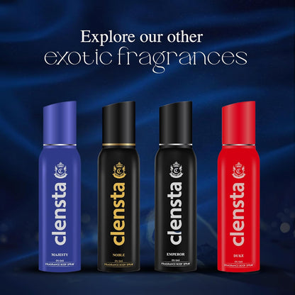 Clensta Majesty 0% No Gas Deodorant for Men 150ml Body Spray Long Lasting | No Gas Deo for Men