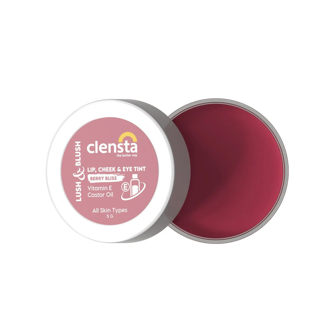 Mamaearth Ubtan Natural Face Wash with Turmeric & Saffron 100ml + Clensta Lush Lip, Cheek & Eye Tint - Berry Bliss 01 (5 Gm) | COMBO