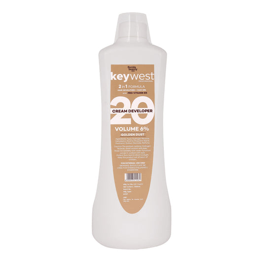 Keywest Professional Golden Dust Developer with Pro Vitamin B5 | 2-in-1 Hair Color with Spa | No Ammonia Routine | 1000ml