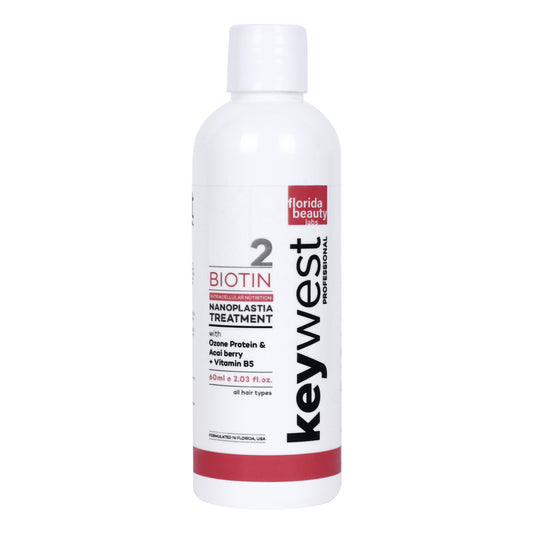 Keywest Professional Nanoplastia Treatment with Ozone Protein, Acai Berry and Vitamin B5 | For Frizzy & Damaged Hair | Monodose 60ml
