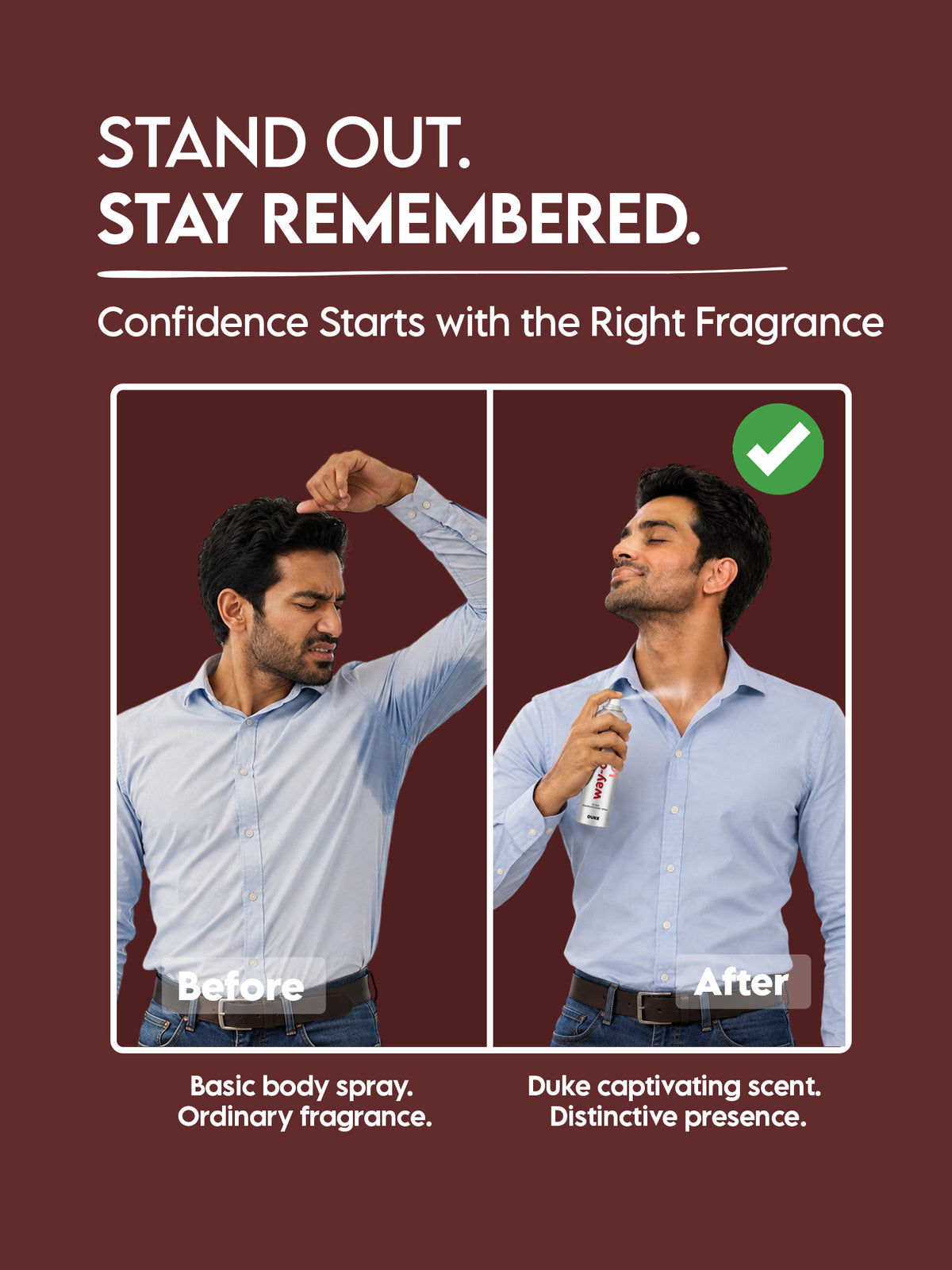 Clensta Duke 0% No Gas Deodorant for Men 150ml Body Spray Long Lasting | No Gas Deo for Men