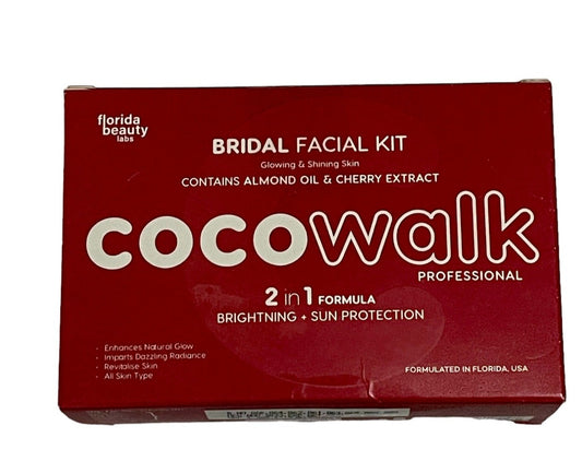 Cocowalk Professional Bridal Facial | 2-in-1 Formulation | Brightening & Repair | Almond Oil & Cherry Extract