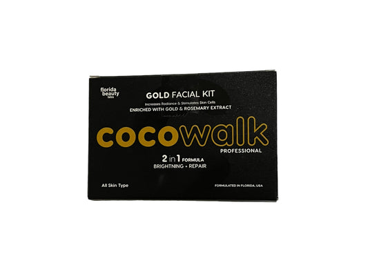 Cocowalk Professional Gold Facial Kit| 2-in-1 Formulation | Brightening & Repair | Gold & Rosemary Extract
