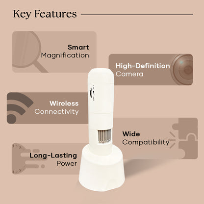 Florida Beauty Labs Smart Camera Scalp Analyzer | Smart Wireless Scalp Analyzer camera | 1000mAH Battery