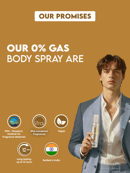 Clensta Noble 0% No Gas Deodorant for Men 150ml Body Spray Long Lasting | No Gas Deo for Men
