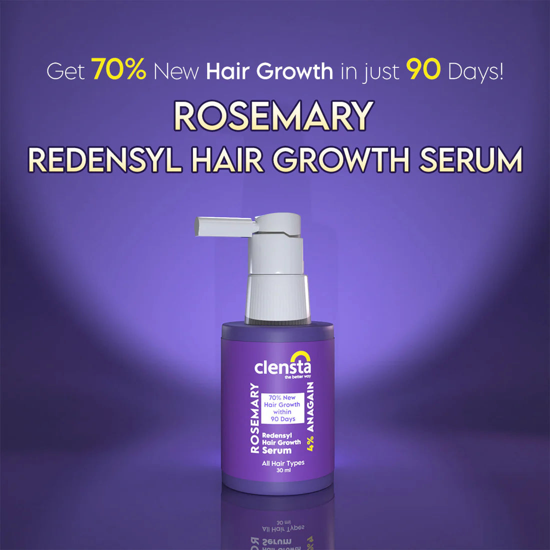 Mamaearth Rosemary Anti Hair Fall Shampoo  250ML + Clensta Rosemary Redensyl Hair Growth Serum (30Ml) | COMBO