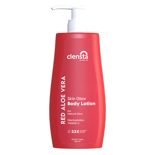 Clensta Red Aloe Vera Skin Glow Body Lotion (400 Ml)